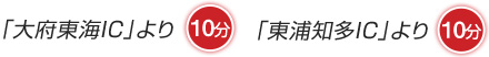 大府東海インターより10分！ 東浦知多インターより10分！